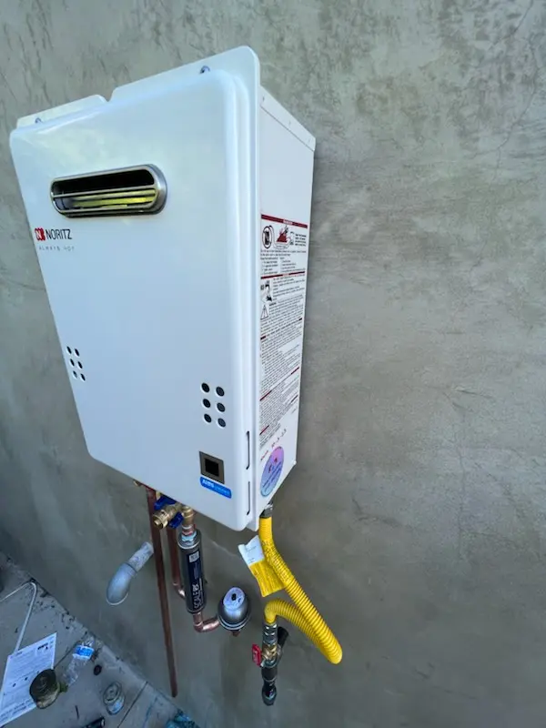 Tankless water heater installation for McVan homes
